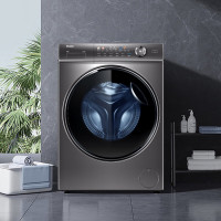 海尔 10KG全自动变频滚筒洗衣机家用大容量智能投放除菌螨+晶彩屏XQG100-BD14326L