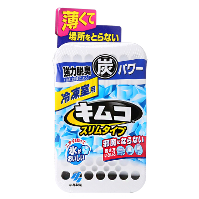 小林制药(KOBAYASHI)日本进口活性炭去异味盒除臭剂冰箱去味剂(冷冻室用超薄型)26g*2