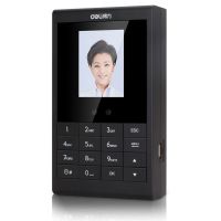 得力 3764人脸考勤机(黑色)打卡机指纹考勤机高清面部人脸识别刷脸签到机指纹考勤机