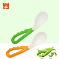 好孩子(gb)婴儿勺子弯型训练两个装宝宝勺子新生儿童勺子学习汤勺儿童餐具 弯型双色汤勺组合装