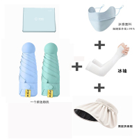 EILEI 1080出行防晒黑胶雨伞套装五雨伞颜色随机发