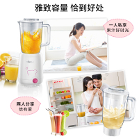 小熊(Bear)榨汁机家用多功能料理机果汁迷你容量可分离式搅拌机奶昔果酱辅食搅拌机LLJ-B08J5 白色