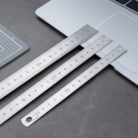 得力(deli) 不锈钢尺/塑料直尺子 测量绘图刻度尺子