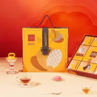 鲜品屋鲜品悦礼礼盒1.03kg草莓芝士月饼红豆月饼山药核桃仁软心月饼组合装月饼礼盒