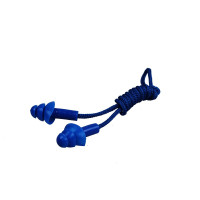 思创科技 ST-1280 圣诞树型硅胶耳塞防噪音带线可清水洗 蓝色 60副