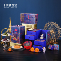 香港美诚 狄安娜·传奇 1.4kg 三黄白莲蓉月饼流心芝士奶黄月饼黑松露流心奶黄月饼中秋月饼礼盒