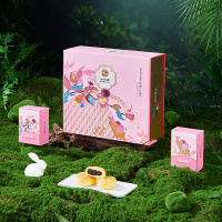 鲜品屋鲜品盈果865g奶黄流心月饼黑藜麦月饼蓉蛋黄月饼组合装月饼礼盒