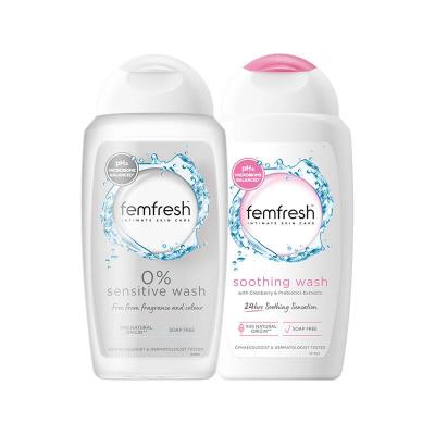 芳芯(femfresh)女性私处洗液私处护理液弱酸沐浴露经期敏感肌套组
