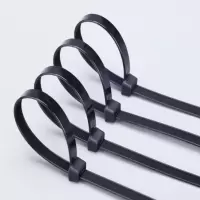 工霸 自锁式尼龙扎带 6*300mm厚度1.2mm 黑色 500条/袋 1袋