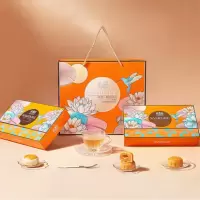 鲜品屋中秋月饼礼盒 广式月饼莲蓉蛋黄企业福利团购中秋送礼[可团购] 780g