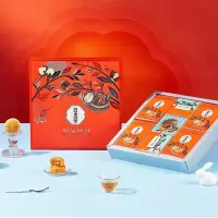 鲜品屋鲜品莲月中秋月饼广式莲蓉蛋黄流心奶黄月饼[可团购] 鲜品屋-705g