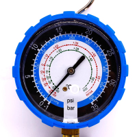 HS-468空调加氟表R410a/R32变频冷媒表雪种表阀 (低压+1.5米410管2条)