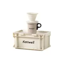 KATIWELL户外露营系列珐琅搪瓷杯咖啡杯 露营套装 米色