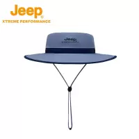 Jeep吉普防晒渔夫帽透气户外P3130789M0456 浅蓝 均码(58-60cm)