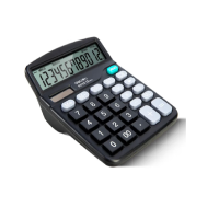 得力(deli) 双电源桌面办公计算器 12位大屏幕桌面计算机 办公文具用品 837ES