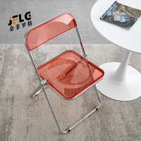 金菲罗格透明椅子亚克力家用餐椅 红色