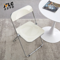 金菲罗格透明椅子亚克力家用餐椅 乳白色