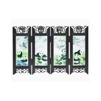 惠居尚品 熊猫屏风摆件