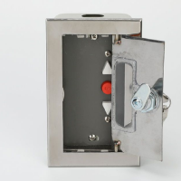 吉禾明装防火卷帘门开关盒带按钮锁芯 防火锁盒+三角型按钮