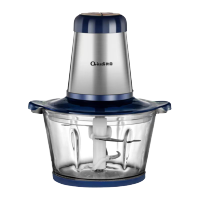 秋帝家用多功能绞肉机 双档绞肉立体四页螺旋刀 304不锈钢钢+玻璃杯QD-DZ10 2L