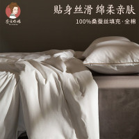 蚕花娘娘蚕丝被春秋被子慕白蚕丝净重2斤