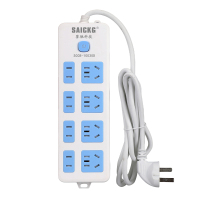 赛驰科技(SAICKG) SCC8-10030D 四位5孔 四位2孔 10A 250V 移动式排插 (单位:个) 蓝白