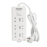 赛驰科技(SAICKG) SCC8-10880 三位5孔 三位2孔 移动式排插 (单位:个) 白