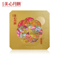 香港美心七星伴明月月饼礼盒双蛋黄莲蓉豆沙五仁多口味1350g