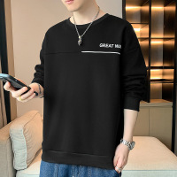 男式卫衣2023秋季新款韩版潮牌圆领宽松ins男式T恤休闲打底衫男装