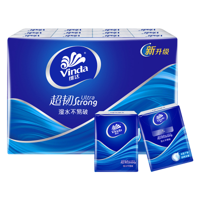 维达(Vinda)超韧手帕纸4层24包 纸手帕餐巾卫生纸小包(新旧包装随机发) 超韧24包