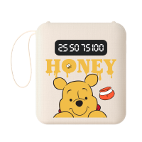 迪士尼自带四线充电宝10000mAh 米色