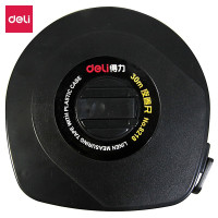 得力(deli)皮卷尺测量尺 30m防水纤维皮卷尺-8218