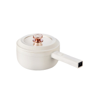 摩动(modong)-A 电煮锅机械款MD-DZG15 米白色 不粘涂层 一锅多用 700W功率