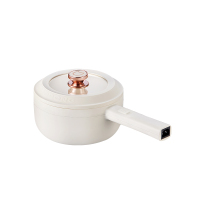 摩动(modong)-C 电煮锅机械款MD-DZG15 米白色 不粘涂层 一锅多用 700W功率