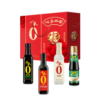 千禾 零添加四季平安礼盒 酱油老抽白醋蒸鱼豉油 1710g