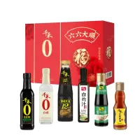 千禾 零添加六六大顺礼盒 酱油白醋耗油白灼汁蒸鱼豉油香油 2195g