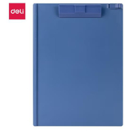 得力9253深蓝塑料书写板夹 A4