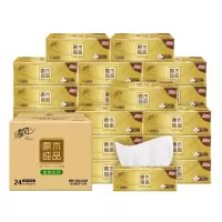 清风 原木金装系列 100抽抽取式面纸(24包/箱)