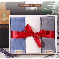 洁丽雅(grace)新疆纯棉毛巾3条礼盒装W0355(颜色随机)
