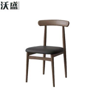 沃盛 华盛家具 餐椅 450*480*830mm 黑色西皮