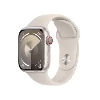 Apple Watch Series 9 (GPS + 蜂窝网络) 41 毫米星光色铝金属表壳 星光色运动型表带 - M/L