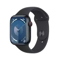 Apple Watch Series 9 (GPS + 蜂窝网络) 45 毫米午夜色铝金属表壳 午夜色运动型表带 - M/L