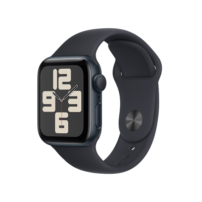 Apple Watch SE (GPS) 40 毫米午夜色铝金属表壳 午夜色运动型表带 - M/L