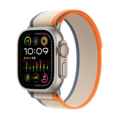 Apple Watch Ultra 2 蜂窝版 49mm 野径回环式表带 橙配米色 S/M
