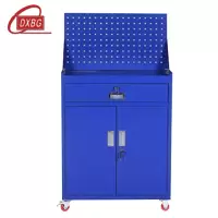 DXBG工具柜加厚铁皮储物柜工厂车间用带抽屉汽修多功能收纳柜蓝色一斗小柜含轮子