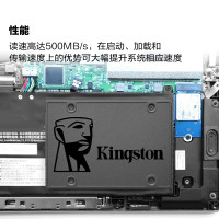 金士顿(Kingston) 240GB SSD固态硬盘 SATA3.0接口 A400系列 读速高达500MB/s