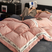 冬季轻奢高级感牛奶绒加厚床上四件套双面加绒床品珊瑚绒被套床单单人三件套