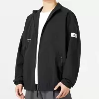 阿迪达斯 (adidas)宽松外套男装梭织运动服秋季新款训练跑步茄克防风衣 IP4951 S