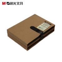 晨光 商务记事本APY4G381A5皮面记事本办公笔记本记录本日记本 100页 黑、棕颜色随机 单位:1本