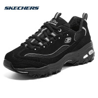 斯凯奇(Skechers)女鞋2023秋季新款黑武士运动鞋厚底增高老爹鞋经典复古透气休闲鞋 66666179-BBK 3